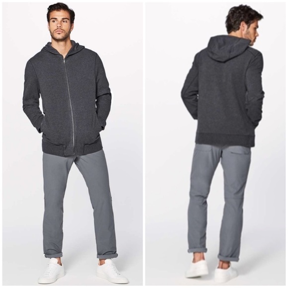 LULULEMON Cross Cut Zip up Hoodie in Heathered Black - Picture 10 of 10